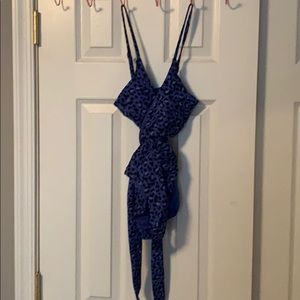 Aerie one piece blue leopard bathing suit